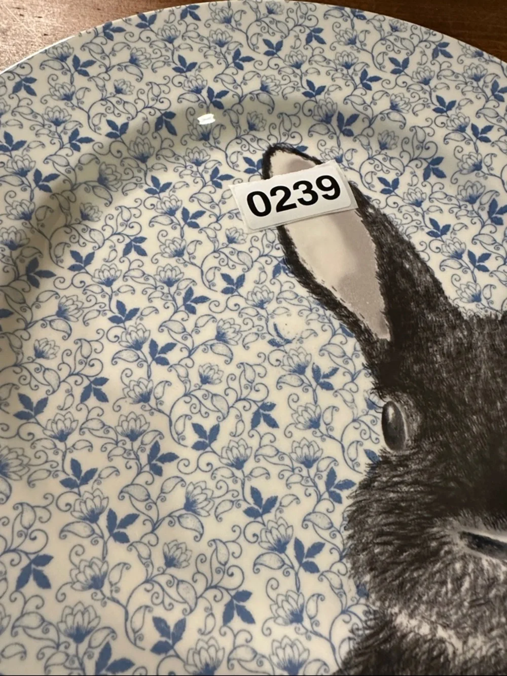 Royal Stafford Blue Chintz Bunny 11 inch Plate Set England